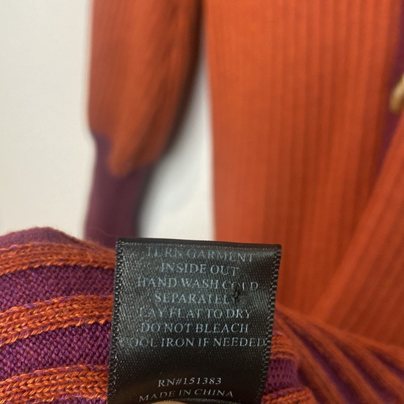 Current Air Contrast Button Down Sweater Brick Dress M - Picture 11 of 11